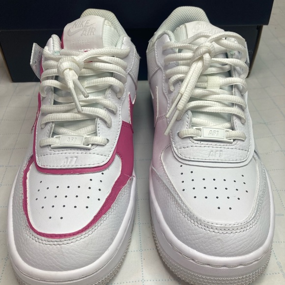 CUSTOM NIKE AIR FORCE 1 Shadow Triple White CI0919 100 Women size 8 - Picture 2 of 12